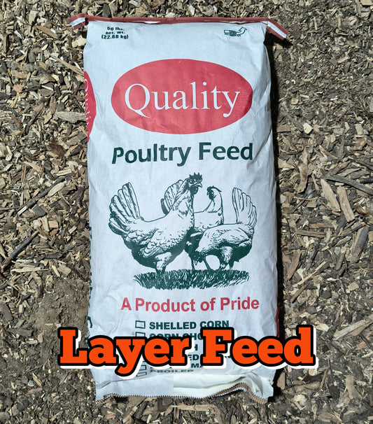 Layer Feed - 19% protein - Sunshine Gardens Poultry Breeder Mix - 50#