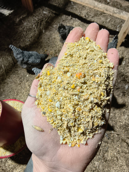 Layer Feed - 19% protein - Sunshine Gardens Poultry Breeder Mix - 50#